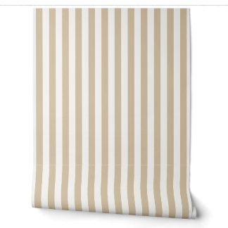 Hafer-Beige und weiße vertikale Streifen Tapete
