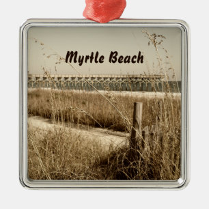 Haferflocken an den Dünen von Myrtle Beach Ornament Aus Metall