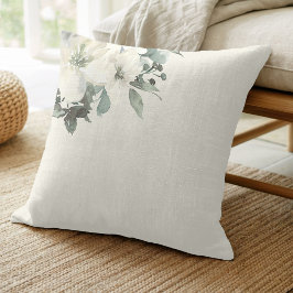 Haferflocken Modern Farmhouse Zartes Floral Kissen