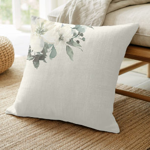 Haferflocken Modern Farmhouse Zartes Floral Kissen