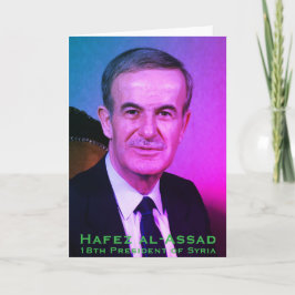 Hafez al-Assad, Präsident der Arabischen Republik  Dankeskarte