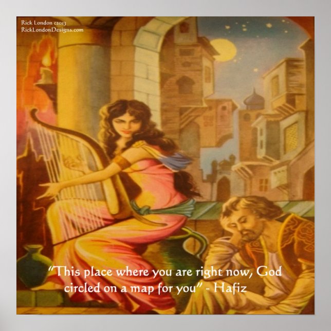 Hafiz "Der Kreis Gottes" Weisheit Zitat Poster (Vorne)