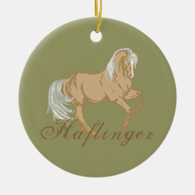 Haflinger Keramikornament (Vorne)