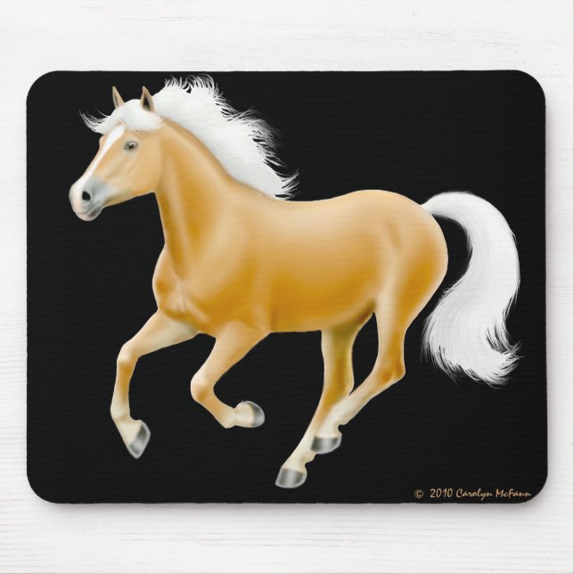 Haflinger Palomino-Pferd Mousepad (Vorne)