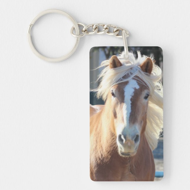 Haflinger Pferd Schlüsselanhänger (Vorderseite)