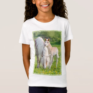Haflinger Pferde Niedliches Baby Fohlen mit Mama-F T-Shirt