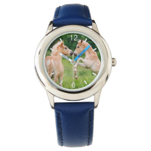 Haflinger Pferdeniedliche Fohlen-Freunde hinteres Armbanduhr