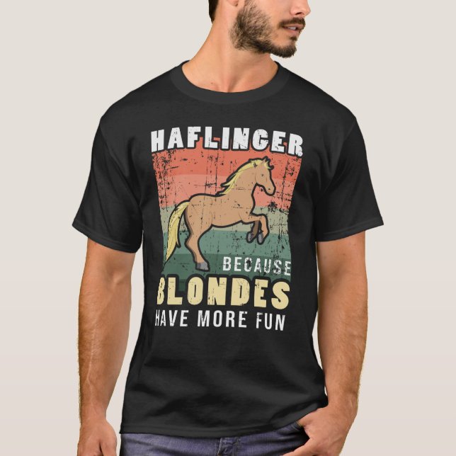 Haflinger Reiten Blond Reiter Haffis T-Shirt (Vorderseite)