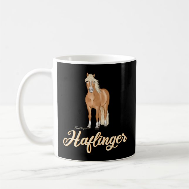 Haflinger Reiter Haffi Motif Kaffeetasse (Links)