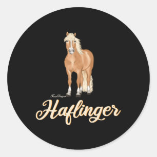 Haflinger Reiter Haffi Motif Runder Aufkleber