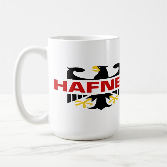 Hafner Familienname Kaffeetasse (Links)