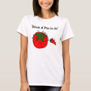 Haften Sie ein Button in ihm! (Nähende Tomate) T-Shirt