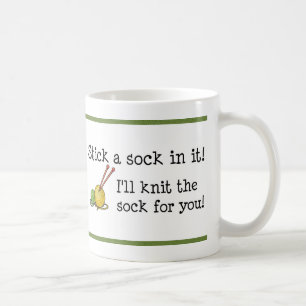 Haften Sie eine Socke in ihr! Tasse