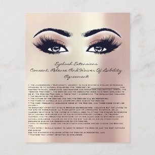 Haftungsausschluss für Wimpernverlängerung Rose Pe Flyer