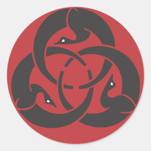 Hagakure runder Aufkleber