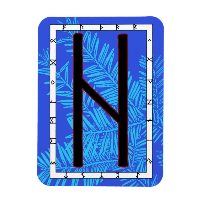 Hagalaz Viking Rune Magnet - Wandel! (Vertikal)