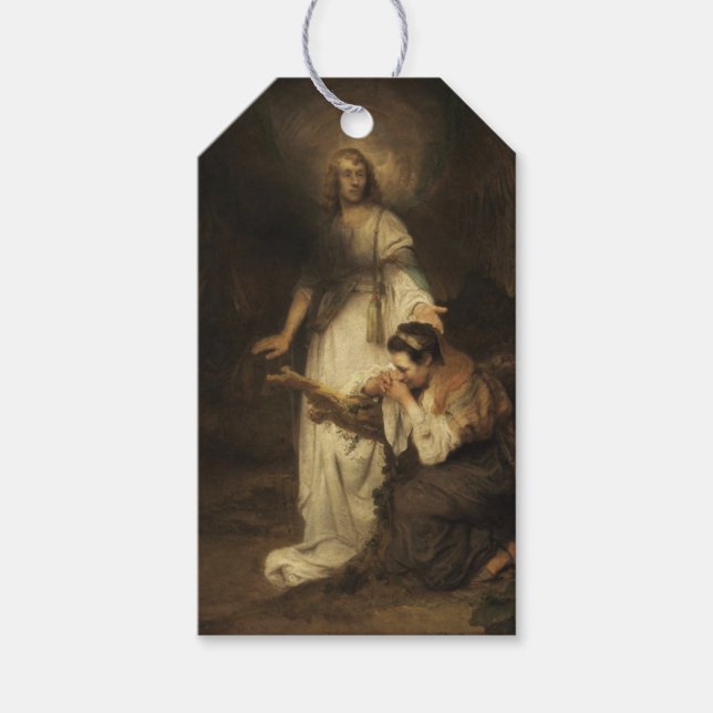 Hagar und der Engel (von Carel Fabritius) Geschenkanhänger (Vorderseite)