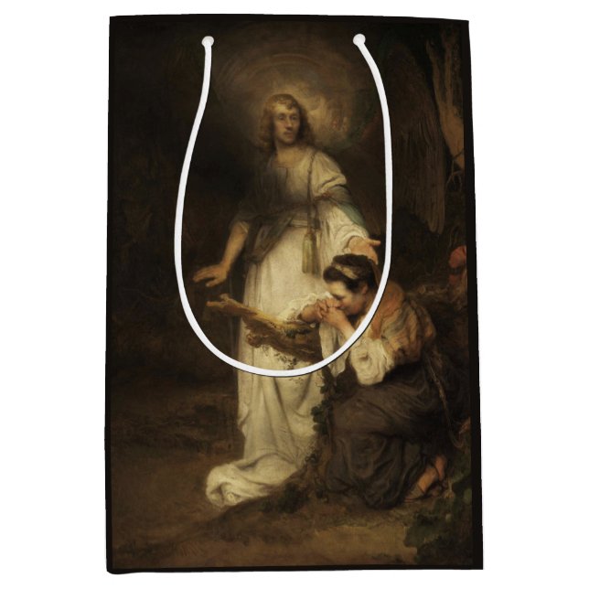 Hagar und der Engel (von Carel Fabritius) Mittlere Geschenktüte (Vorderseite)