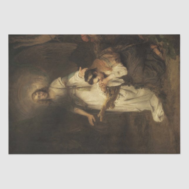 Hagar und der Engel (von Carel Fabritius) Seidenpapier (Vorderseite)