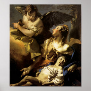 Hagar und Ismael in der Wildnis Poster