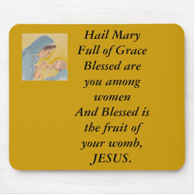 Hagel-Mary-Mausunterlage Mousepad (Vorne)