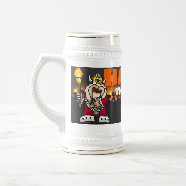 Hagel zum König - Stein Bierglas (Links)