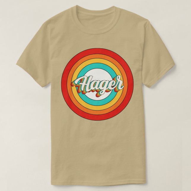 Hager Name Shirt Vintag Hager Circle (Design vorne)