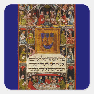 Haggadah Quadratischer Aufkleber