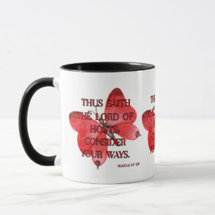 Haggai 1:7 KJV Bibelverse Christliche Schrift Pic Tasse