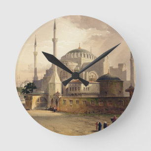 Haghia Sophia, Platte 17: Außenansicht des mosq Runde Wanduhr