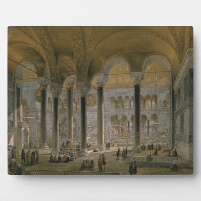 Haghia Sophia, Platte 6: das Nordschiff, graviert  Fotoplatte (Vorderseite)