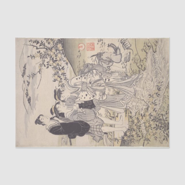 Hagi Tamagawa von Kubo Shunman Seidenpapier (Vorderseite)
