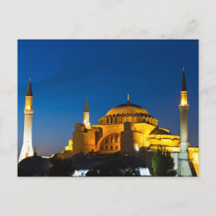 Hagia Sophia in der Dämmerung Postkarte