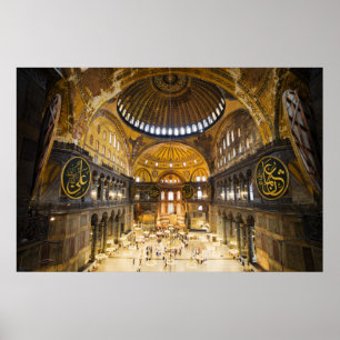 Hagia Sophia Interior in Istanbul Poster