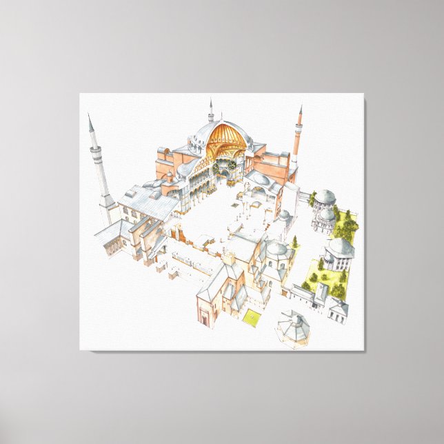 Hagia Sophia. Istambul Turquey. Leinwanddruck (Vorderseite)