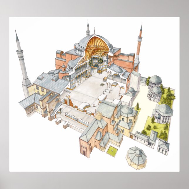 Hagia Sophia. Istambul Turquey. Poster (Vorne)