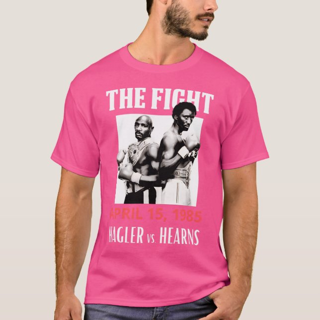 Hagler Vs Hearns Original ästhetische Hommage T-Shirt (Vorderseite)