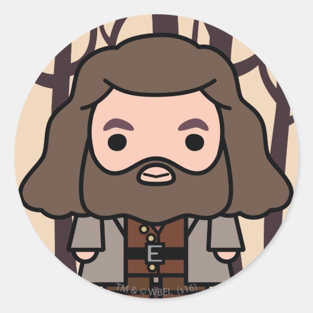 Hagrid Cartoon Character Art Runder Aufkleber (Vorderseite)