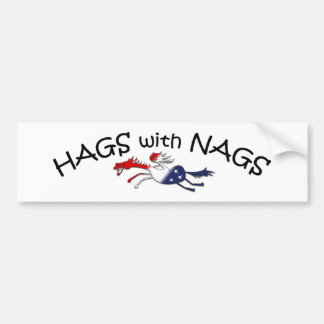Hags avec Sticker Patriotic Bumper Nags