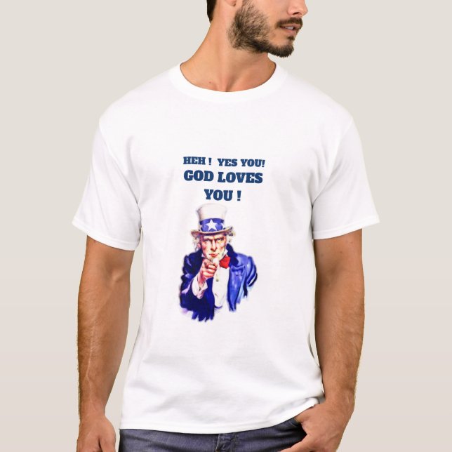 Hah! Gott Lieben Sie Onkel Sam T - Shirt (Vorderseite)
