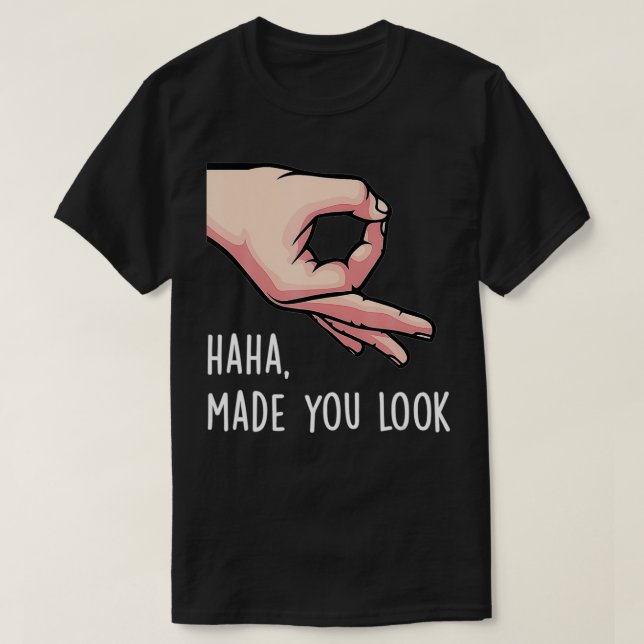 Haha ließ dich lustig Finger Circle Handspiel G T-Shirt (Design vorne)