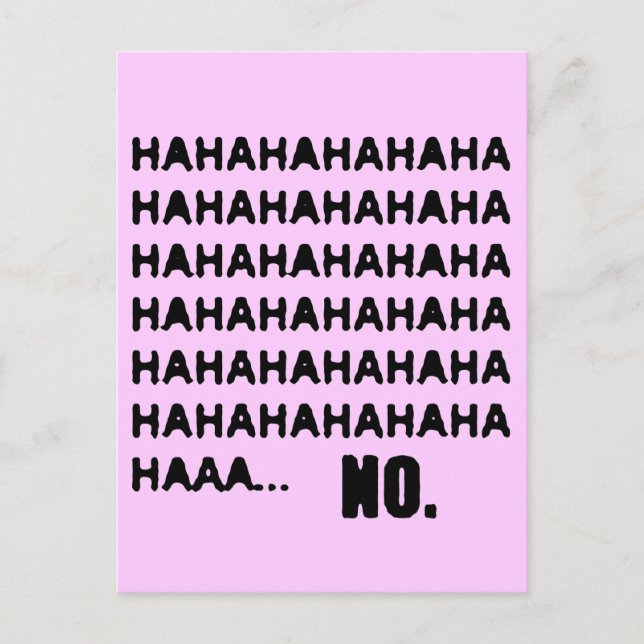 HAHA... NEIN POSTKARTE (Vorderseite)