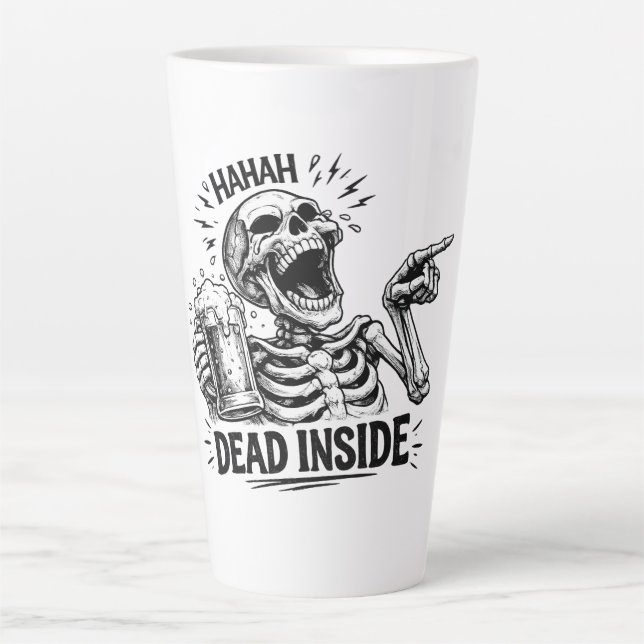 Haha Toter Innen Skelett Milchtasse (Vorderseite)