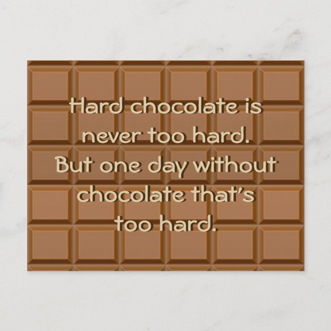 Hahhh Schokolade Postkarte (Vorderseite)