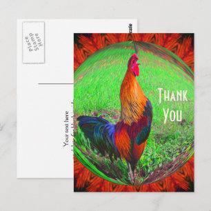 Hahn-Abstrakt-Natur-Dankeschön-Postkarte Postkarte
