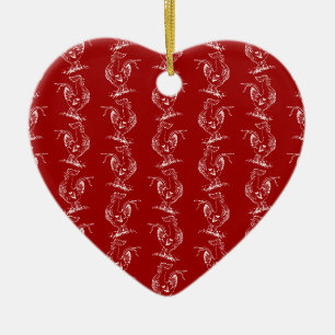 Hahn-Druck-Muster-Bauernhof-Huhn-Hahn-Kunst Keramik Ornament