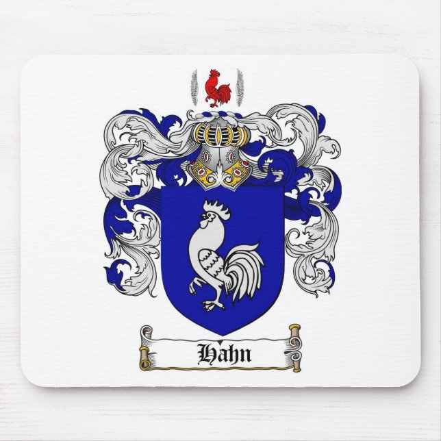 HAHN-FAMILIENWAPPEN - HAHN-KÜCHE VON WAFFEN MOUSEPAD (Vorne)