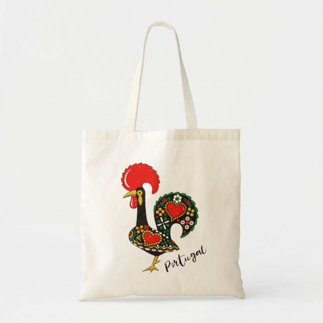 Hahn Galo de Barcelos Portuguese Tragetasche (Vorne)