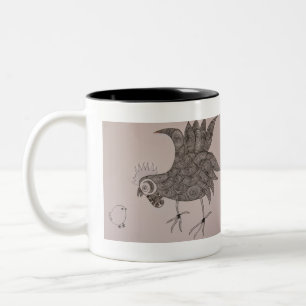 Hahn-Gespräch Zweifarbige Tasse