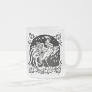 Hahn Heimdekoration, Bekleidung und Geschenke Mattglastasse
